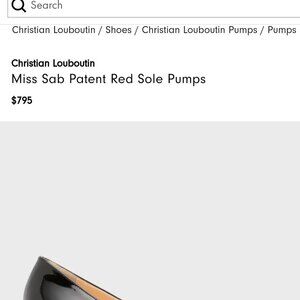 Miss Sab Patent Red Sole Pump